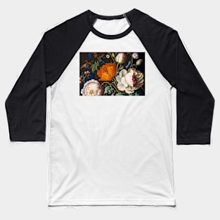 Floral Garden Botanical Print with flowers Baseball T-Shirt